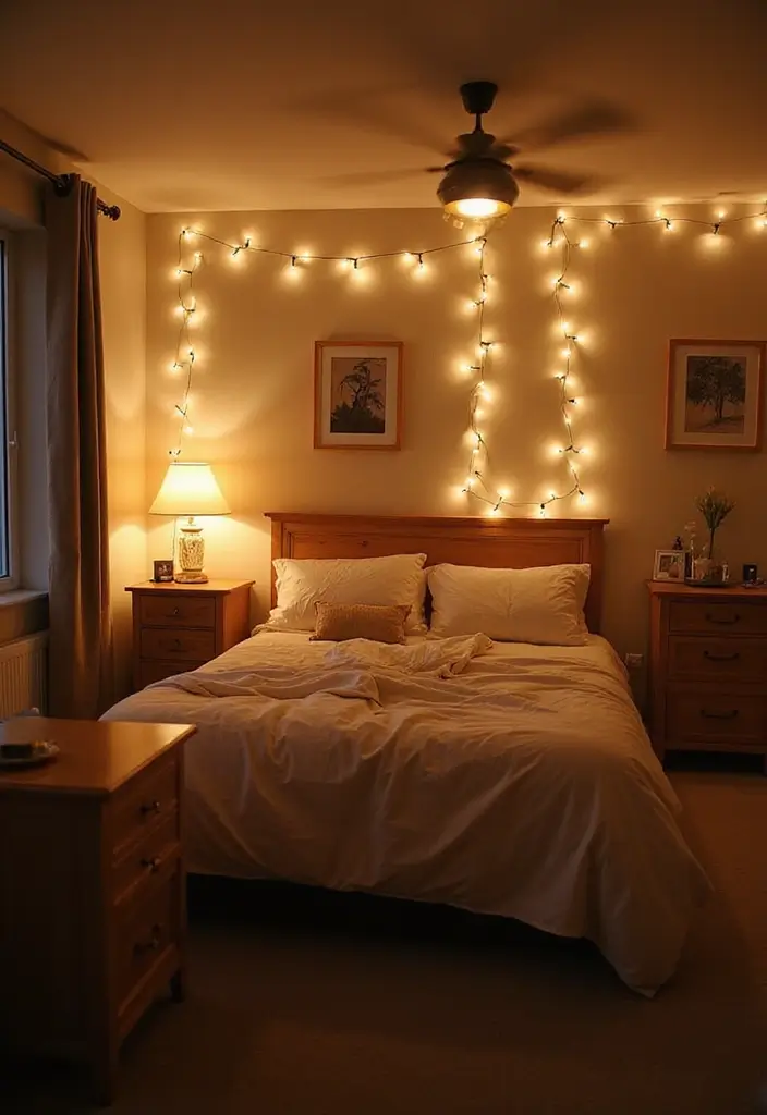 25 Bedroom Decor Ideas with Light Wood Furniture and Neutral Tones - 11. Soft Lighting Fixtures
