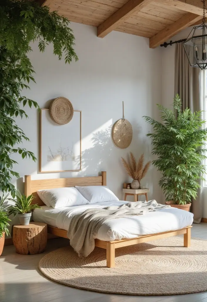 25 Bedroom Decor Ideas with Light Wood Furniture and Neutral Tones - 7. Natural Elements
