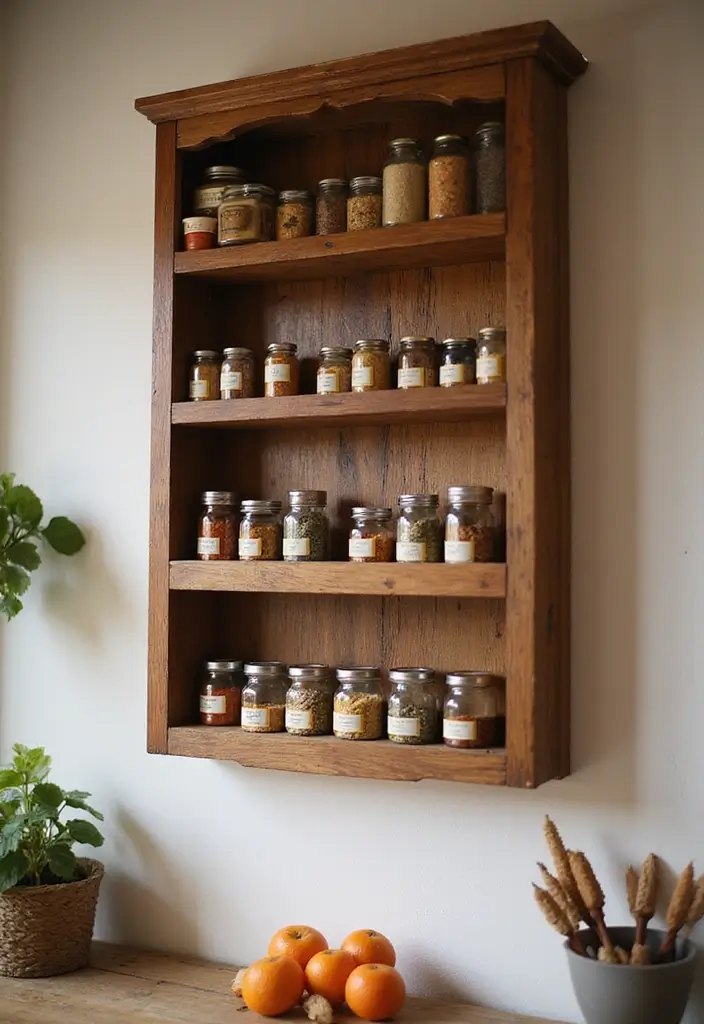 25 Brown Wood Kitchen Decor Ideas for Natural Warmth 55 25 Brown Wood Kitchen Decor Ideas for Natural Warmth - 11. Wooden Spice Rack