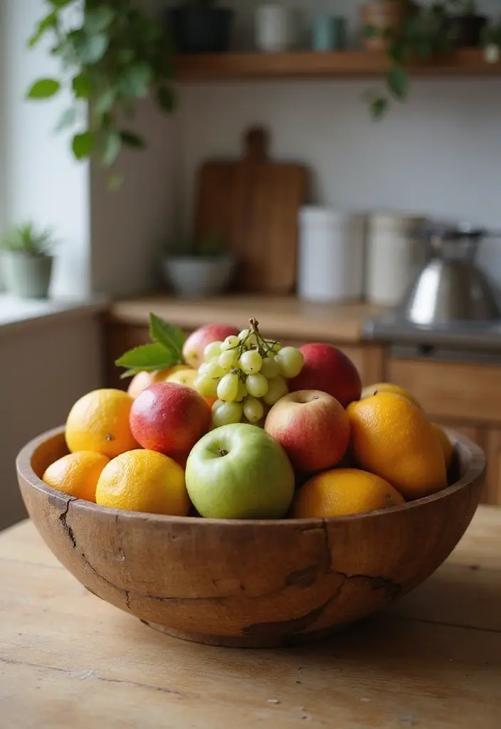 25 Brown Wood Kitchen Decor Ideas for Natural Warmth 67 25 Brown Wood Kitchen Decor Ideas for Natural Warmth - 15. Wooden Fruit Bowl
