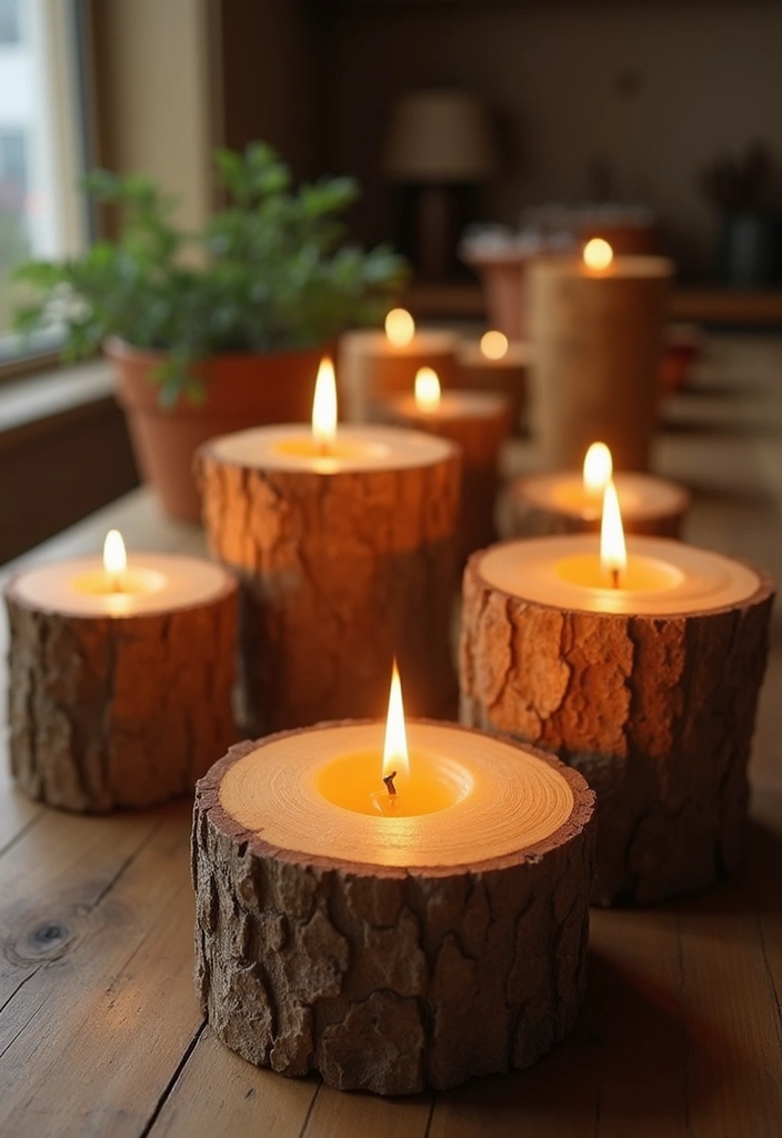 25 Brown Wood Kitchen Decor Ideas for Natural Warmth 74 25 Brown Wood Kitchen Decor Ideas for Natural Warmth - 16. Wooden Candle Holders