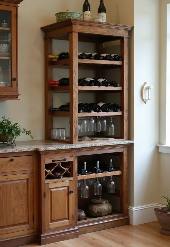 25 Brown Wood Kitchen Decor Ideas for Natural Warmth 75 25 Brown Wood Kitchen Decor Ideas for Natural Warmth - 17. Wooden Wine Rack