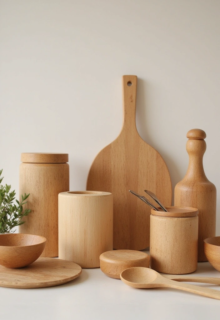 25 Brown Wood Kitchen Decor Ideas for Natural Warmth 78 25 Brown Wood Kitchen Decor Ideas for Natural Warmth - 18. Wooden Kitchen Accessories