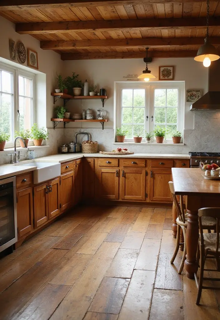 25 Brown Wood Kitchen Decor Ideas for Natural Warmth 91 25 Brown Wood Kitchen Decor Ideas for Natural Warmth - 25. Wooden Tile Flooring