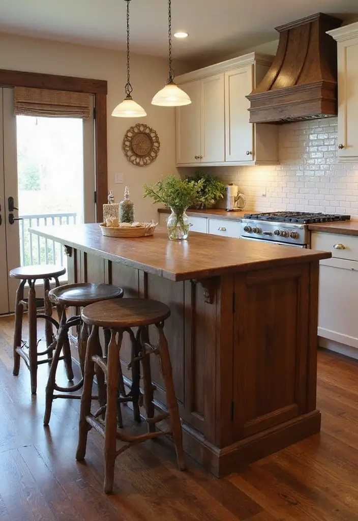 25 Brown Wood Kitchen Decor Ideas for Natural Warmth 38 25 Brown Wood Kitchen Decor Ideas for Natural Warmth - 8. Wooden Bar Stools