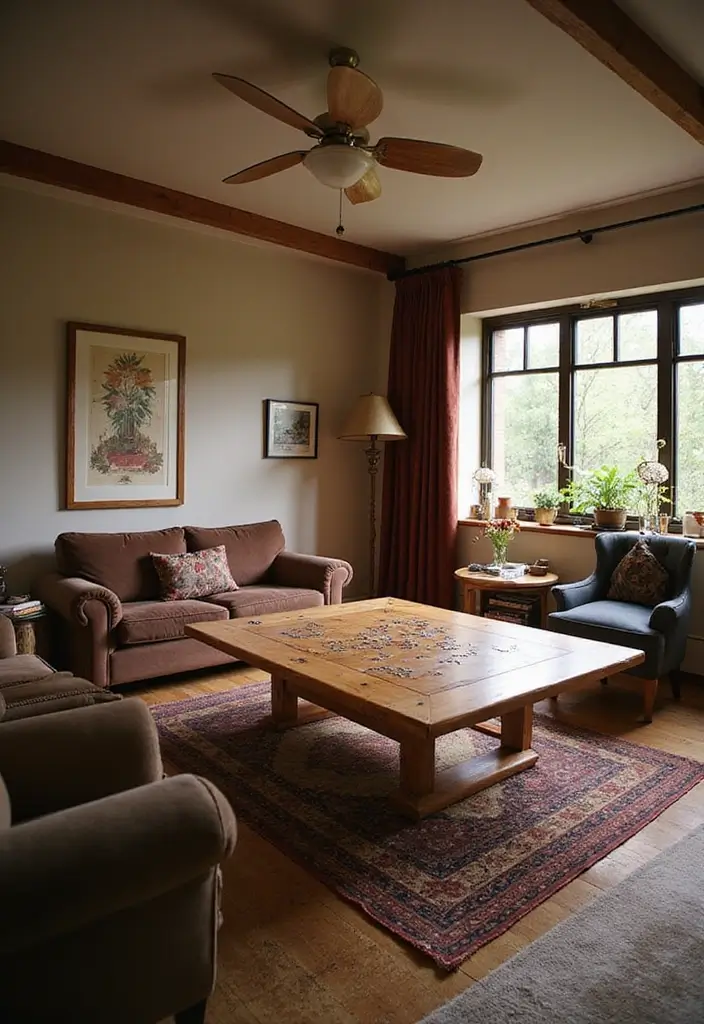 25 Cherry Wood Living Room Decor Ideas That Add Rich Warmth - 23. Cherry Wood Puzzle or Game Table
