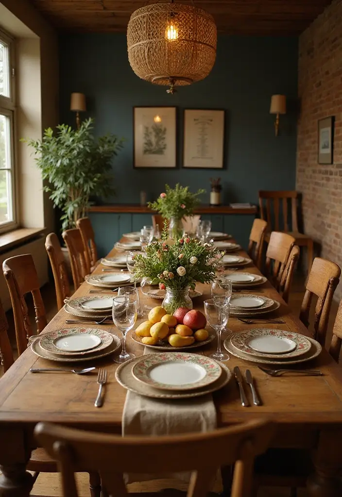 25 Cherry Wood Living Room Decor Ideas That Add Rich Warmth - 5. Cherry Wood Dining Table for Entertaining