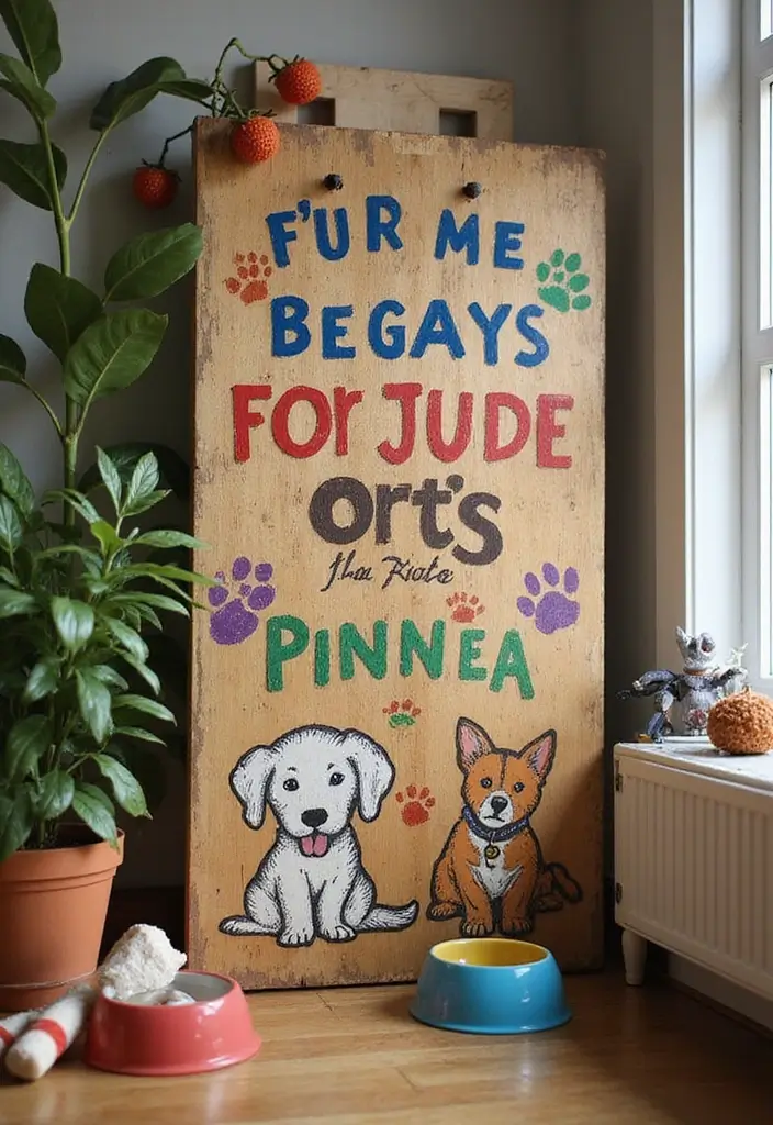 25 DIY Wood Sign Ideas with Words for Unique Wall Decor 34 25 DIY Wood Sign Ideas with Words for Unique Wall Decor - 10. Pet Signs