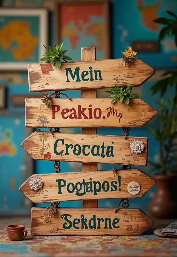25 DIY Wood Sign Ideas with Words for Unique Wall Decor 35 25 DIY Wood Sign Ideas with Words for Unique Wall Decor - 11. Travel Memories Sign