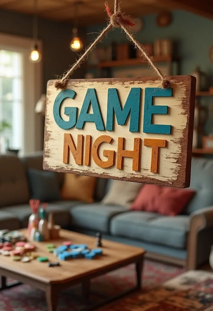 25 DIY Wood Sign Ideas with Words for Unique Wall Decor 51 25 DIY Wood Sign Ideas with Words for Unique Wall Decor - 17. Family Game Night Sign