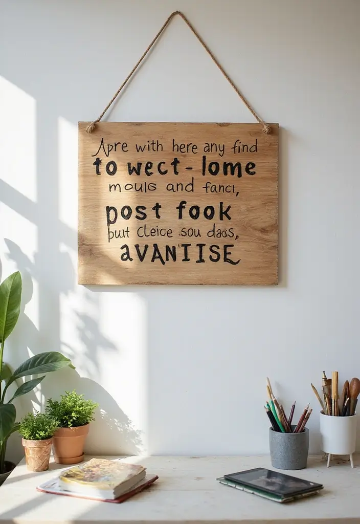 25 DIY Wood Sign Ideas with Words for Unique Wall Decor 2 25 DIY Wood Sign Ideas with Words for Unique Wall Decor - 2. Inspirational Quote Sign