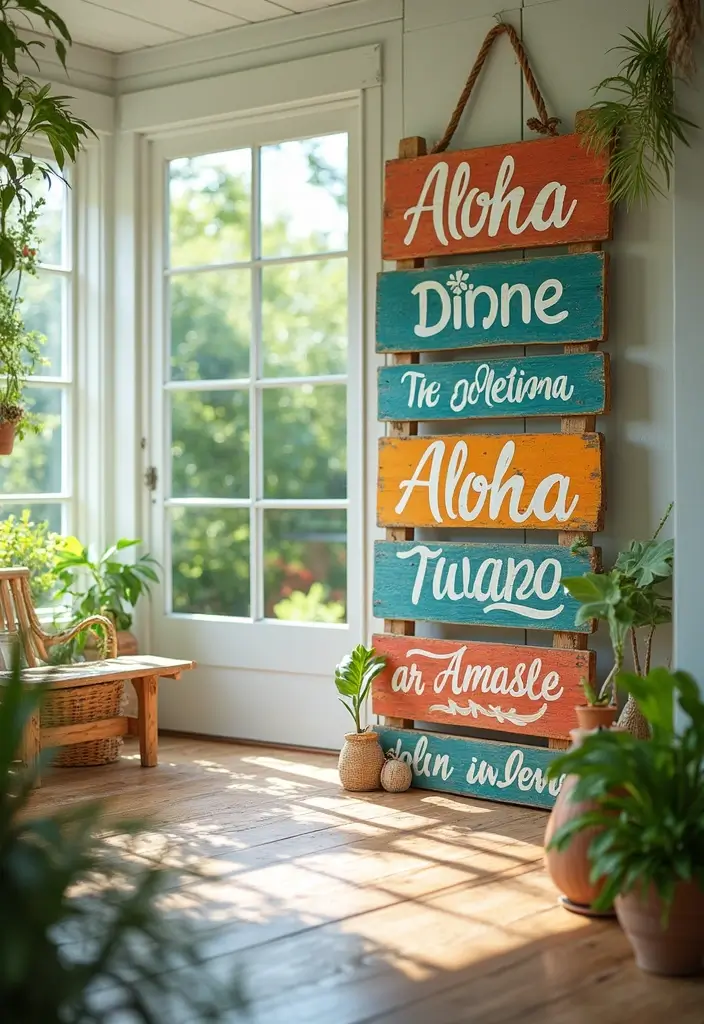 25 DIY Wood Sign Ideas with Words for Unique Wall Decor 68 25 DIY Wood Sign Ideas with Words for Unique Wall Decor - 20. Aloha Beach Sign