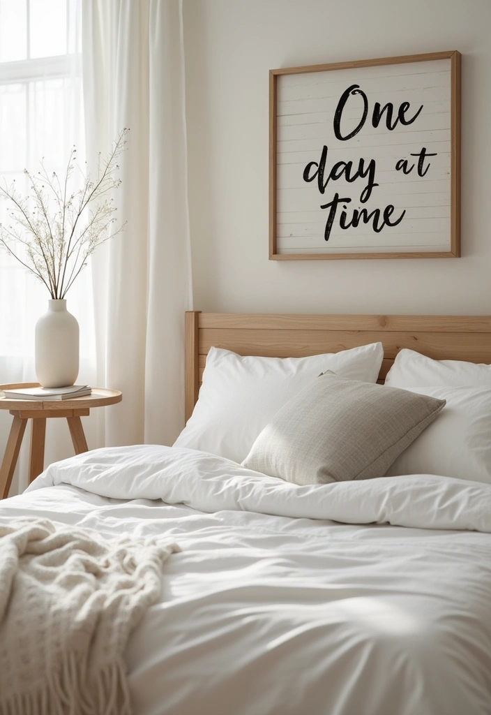 25 DIY Wood Sign Ideas with Words for Unique Wall Decor 73 25 DIY Wood Sign Ideas with Words for Unique Wall Decor - 25. One Day at a Time Sign