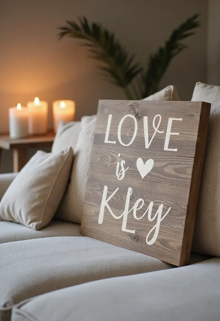 25 DIY Wood Sign Ideas with Words for Unique Wall Decor 20 25 DIY Wood Sign Ideas with Words for Unique Wall Decor - 6. Love is Key Sign