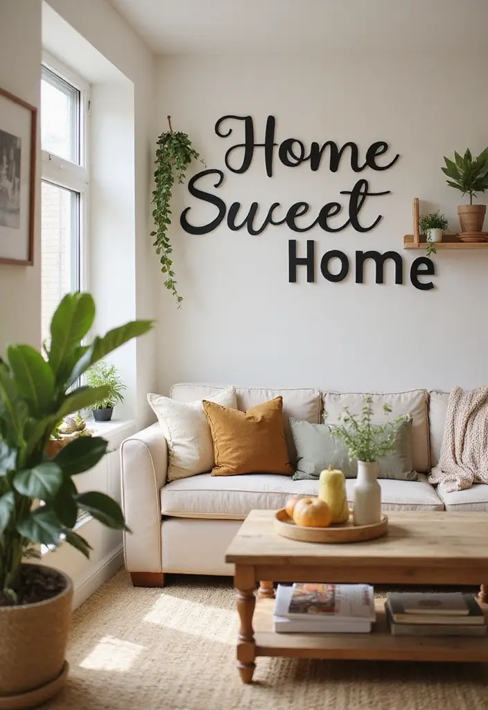 25 DIY Wood Sign Ideas with Words for Unique Wall Decor 30 25 DIY Wood Sign Ideas with Words for Unique Wall Decor - 8. Home Sweet Home Sign