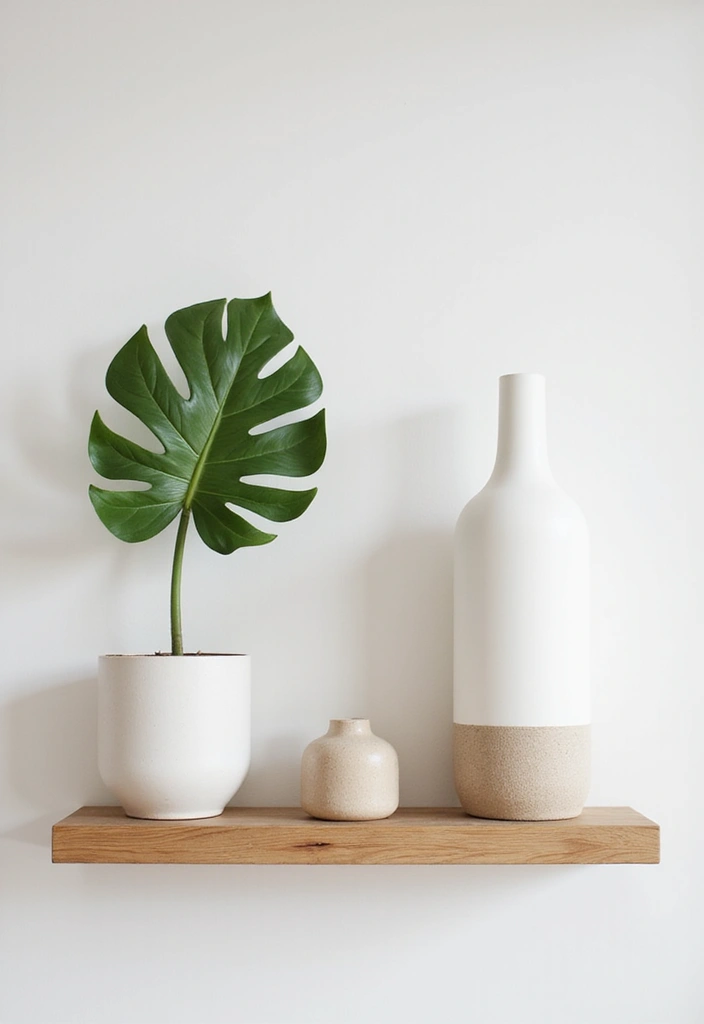 25 Dining Room Shelf Decor Ideas with Wooden Accents - 19. Minimalist Approach