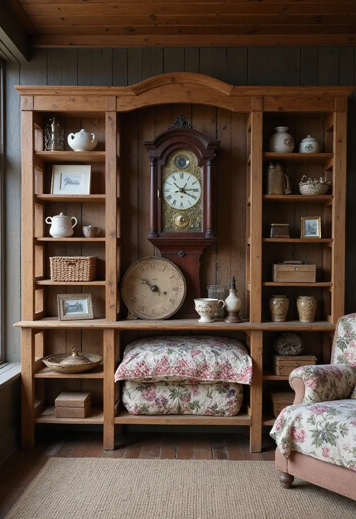 25 Dining Room Shelf Decor Ideas with Wooden Accents - 21. Family Heirlooms