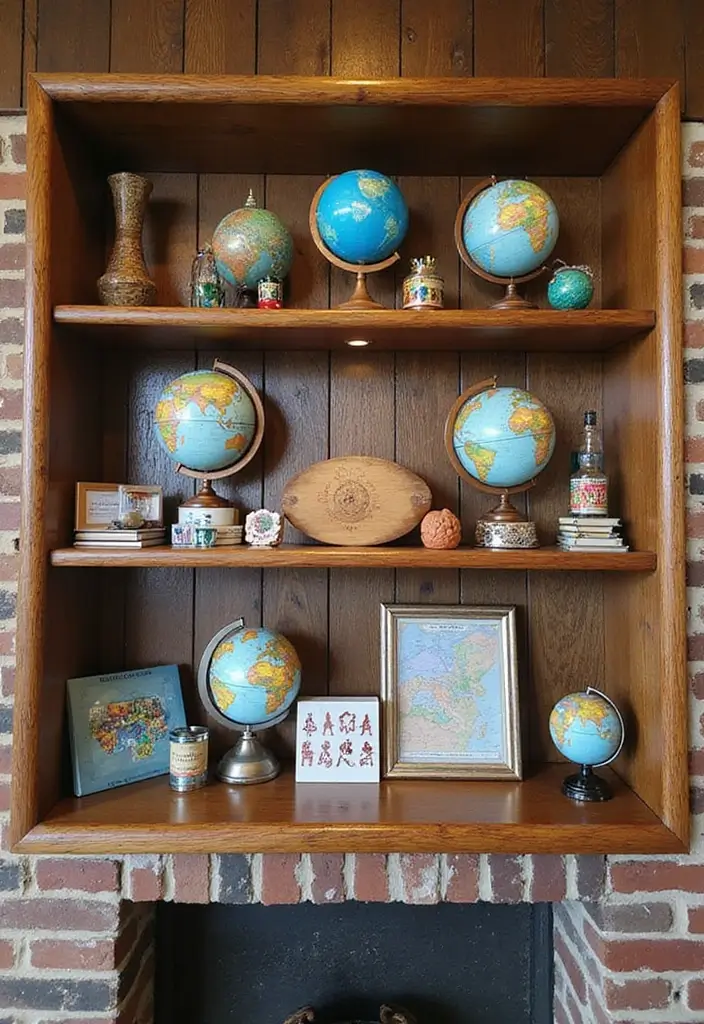 25 Dining Room Shelf Decor Ideas with Wooden Accents - 9. Themed Displays
