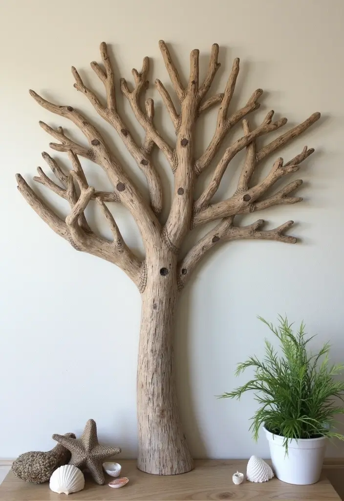 25 Driftwood DIY Decor Projects That Bring Coastal Vibes Home 1 25 Driftwood DIY Decor Projects That Bring Coastal Vibes Home - 1. Driftwood Wall Art