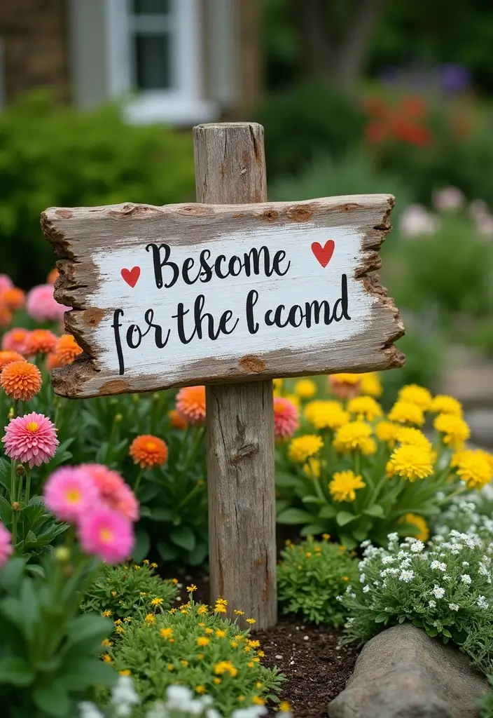 25 Driftwood DIY Decor Projects That Bring Coastal Vibes Home 70 25 Driftwood DIY Decor Projects That Bring Coastal Vibes Home - 20. Driftwood Garden Sign