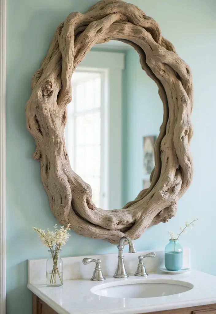 25 Driftwood DIY Decor Projects That Bring Coastal Vibes Home 23 25 Driftwood DIY Decor Projects That Bring Coastal Vibes Home - 5. Driftwood Mirrors