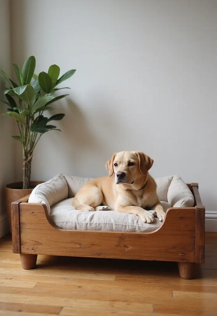 25 Easy DIY Home Decor Wood Project Ideas for Beginners - 15. Wooden Pet Bed