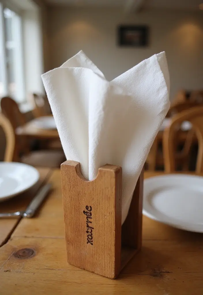 25 Easy DIY Home Decor Wood Project Ideas for Beginners - 18. Wooden Napkin Holder
