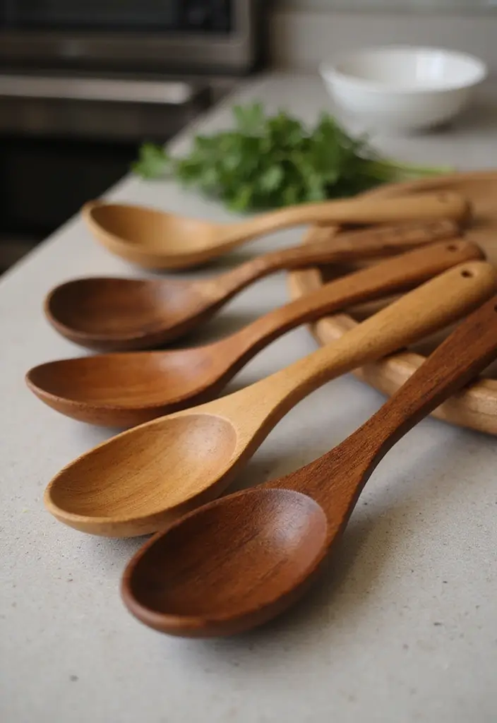 25 Easy DIY Home Decor Wood Project Ideas for Beginners - 21. Wooden Serving Spoon Set