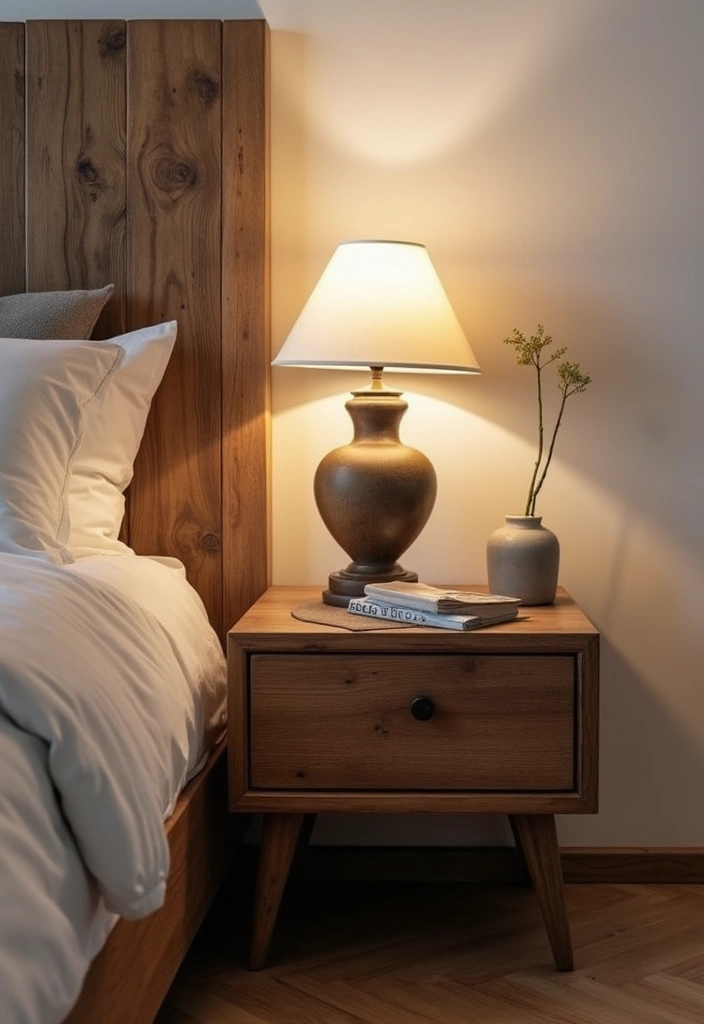 25 Easy DIY Home Decor Wood Project Ideas for Beginners - 23. Wooden Bedside Table