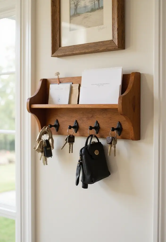 25 Easy DIY Home Decor Wood Project Ideas for Beginners - 6. Wooden Key Holder