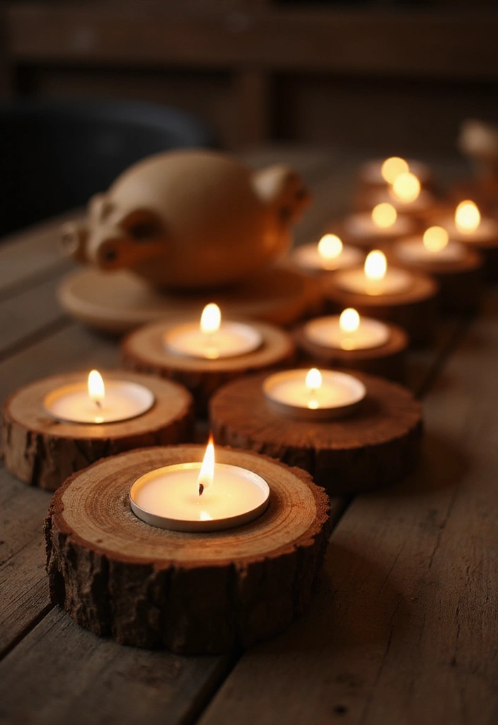 25 Easy DIY Home Decor Wood Project Ideas for Beginners - 7. Wooden Candle Holders