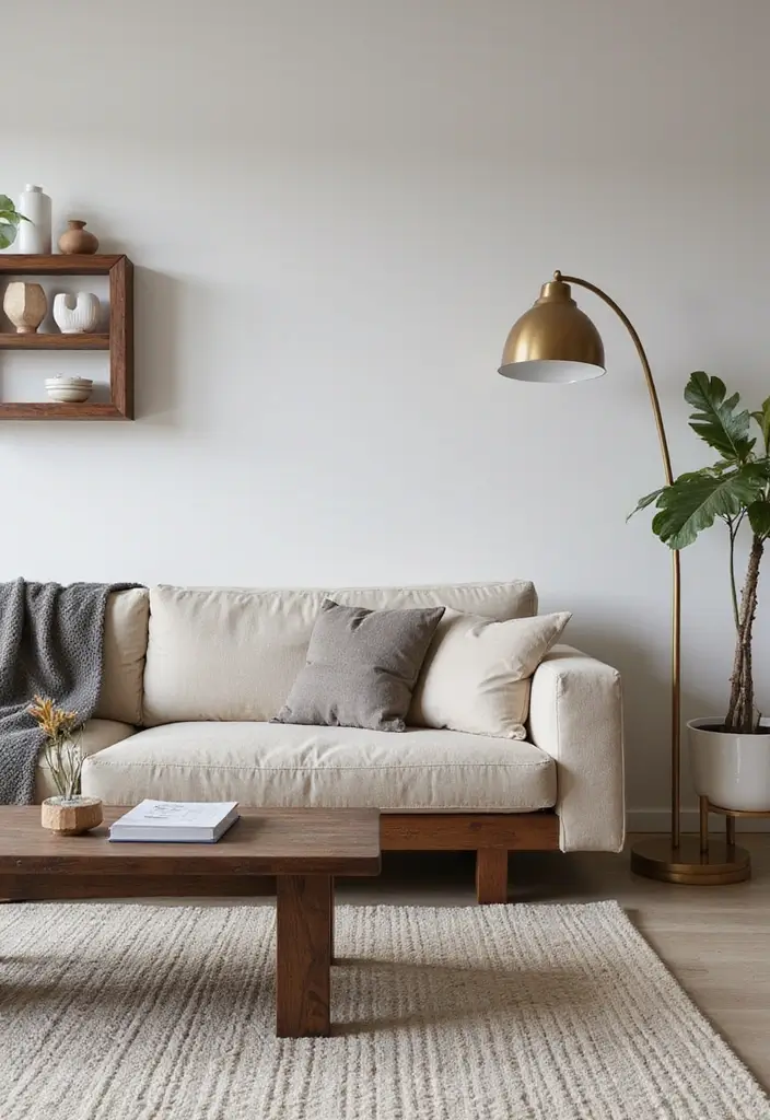 25 Living Room Decor Ideas Featuring Rich Dark Wood Finishes - 1. Embrace Minimalism with Dark Wood Furniture