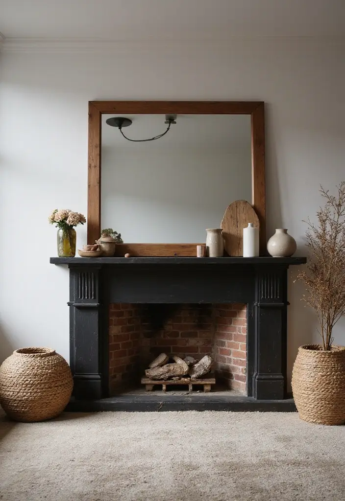 25 Living Room Decor Ideas Featuring Rich Dark Wood Finishes - 2. Dark Wood Accents for Contrast