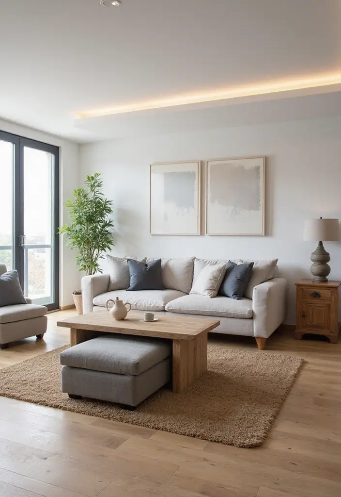 25 Living Room Decor Ideas with Natural Wood Floors 61 25 Living Room Decor Ideas with Natural Wood Floors - 15. Create a Multi-Functional Space