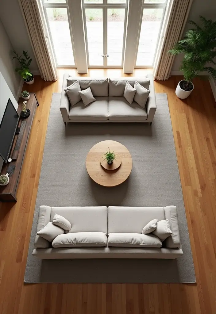 25 Living Room Decor Ideas with Natural Wood Floors 62 25 Living Room Decor Ideas with Natural Wood Floors - 16. Consider Your Layout