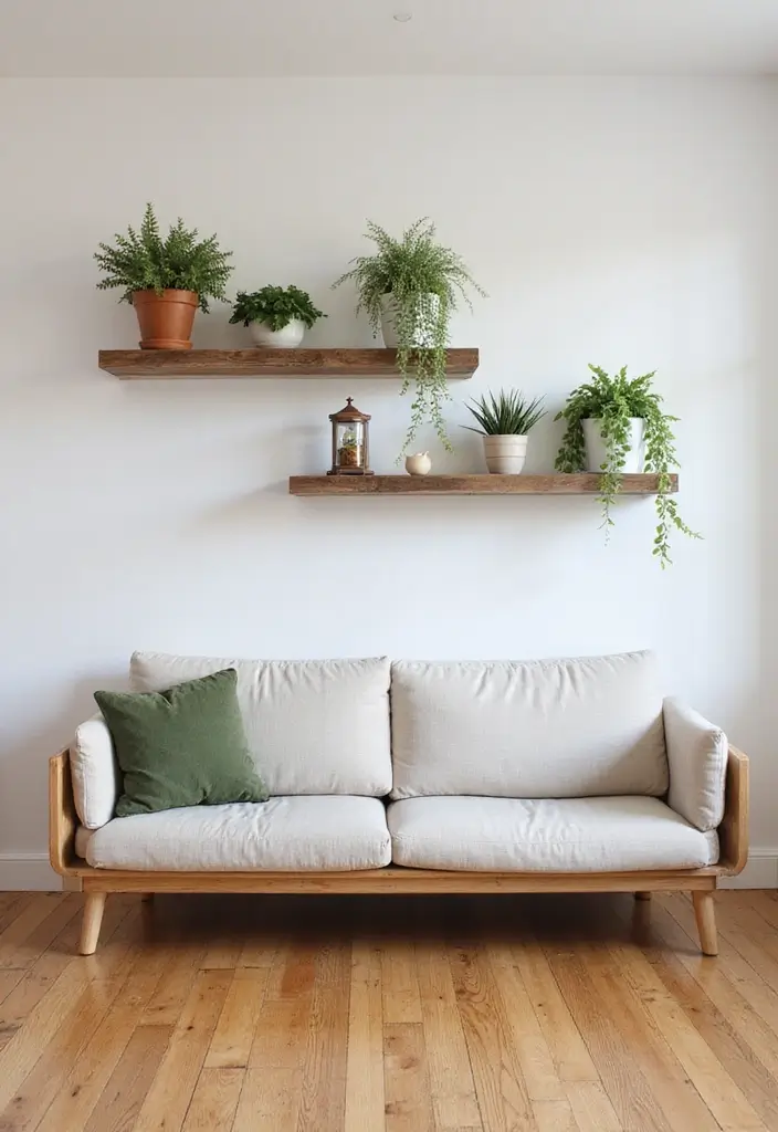 25 Living Room Decor Ideas with Natural Wood Floors 67 25 Living Room Decor Ideas with Natural Wood Floors - 17. Utilize Wall Space Effectively