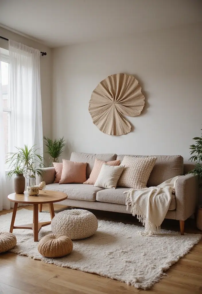 25 Living Room Decor Ideas with Natural Wood Floors 72 25 Living Room Decor Ideas with Natural Wood Floors - 20. Create a Warm Atmosphere with Textiles