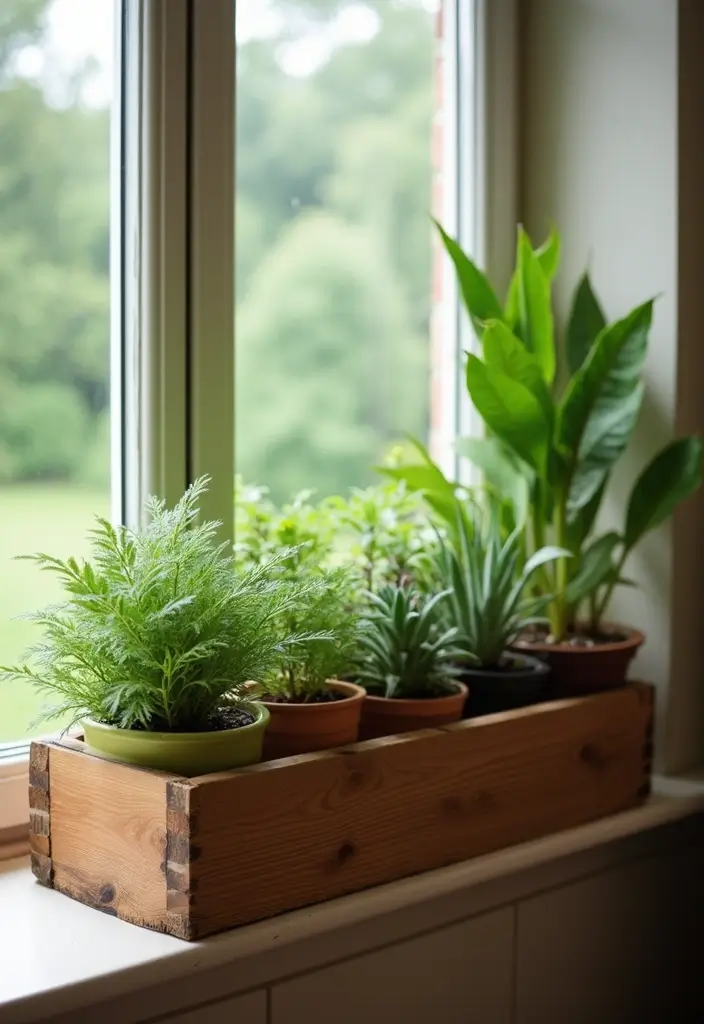25 Simple DIY Wood Projects for Chic and Affordable Home Decor - 15. Rustic Wood Tray for Plants