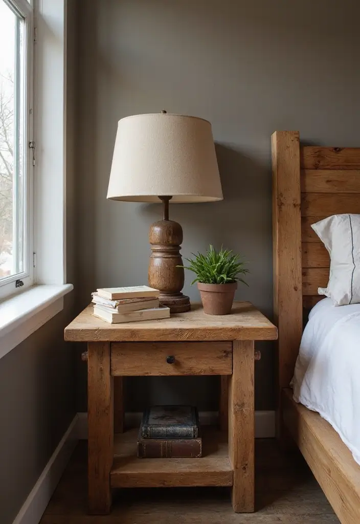 25 Simple DIY Wood Projects for Chic and Affordable Home Decor - 18. Wooden Bedside Table