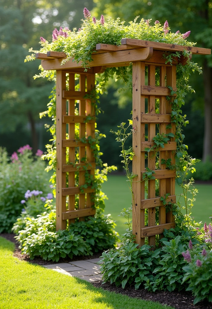 25 Simple DIY Wood Projects for Chic and Affordable Home Decor - 19. Wooden Garden Trellis