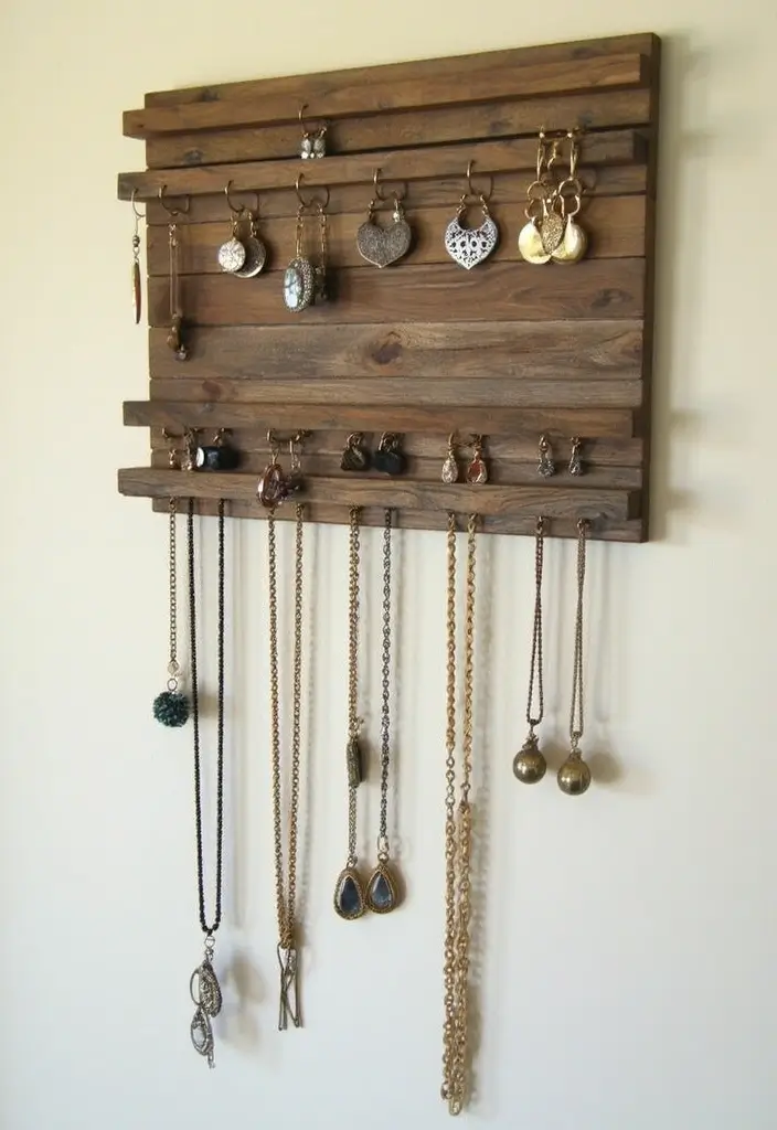 25 Small Scrap Wood Projects for Easy Home Decor Crafts 65 25 Small Scrap Wood Projects for Easy Home Decor Crafts - 19. Scrap Wood Jewelry Organizer