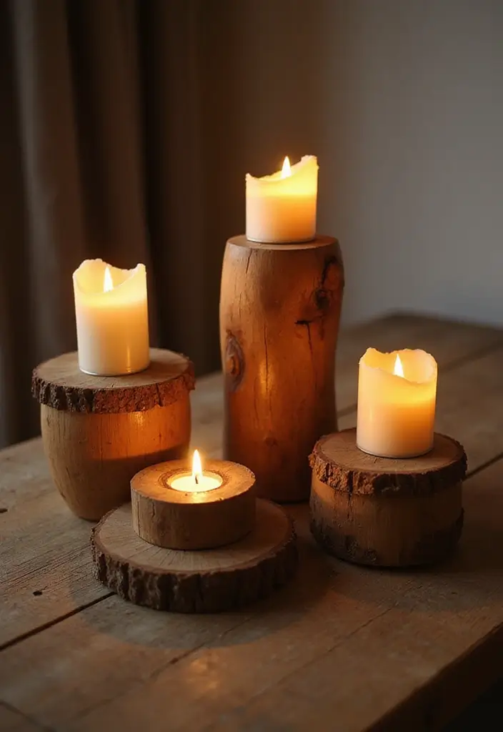 25 Small Scrap Wood Projects for Easy Home Decor Crafts 17 25 Small Scrap Wood Projects for Easy Home Decor Crafts - 5. Wood Block Candle Holders