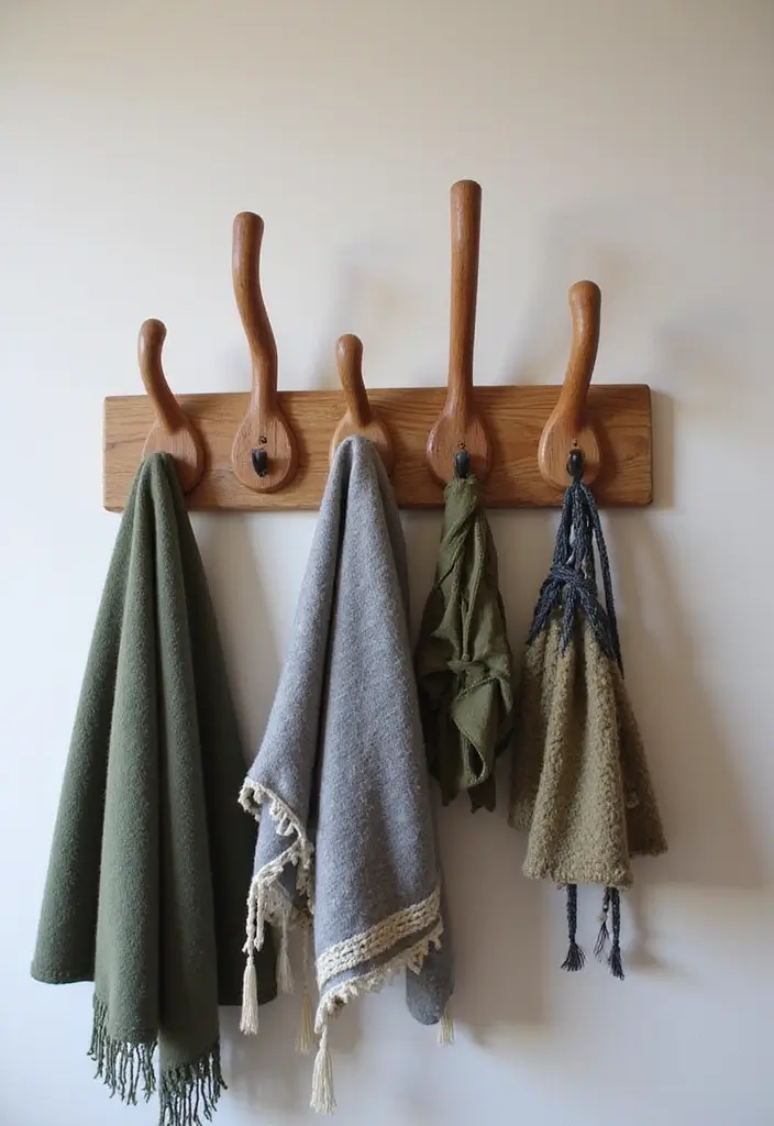25 Small Scrap Wood Projects for Easy Home Decor Crafts 20 25 Small Scrap Wood Projects for Easy Home Decor Crafts - 8. Wooden Wall Hooks