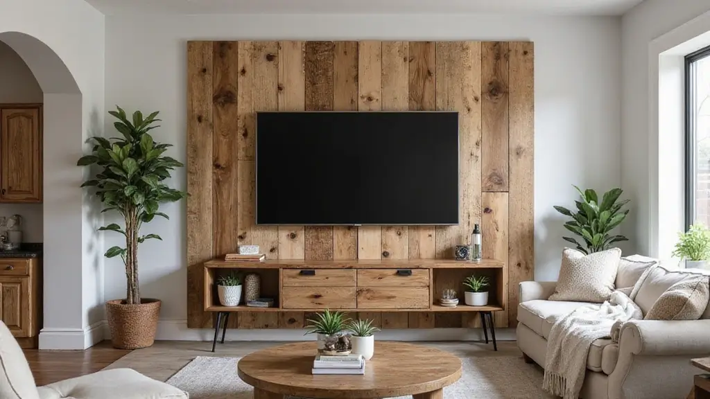25 TV Wall Decor Ideas Using Pallet Wood