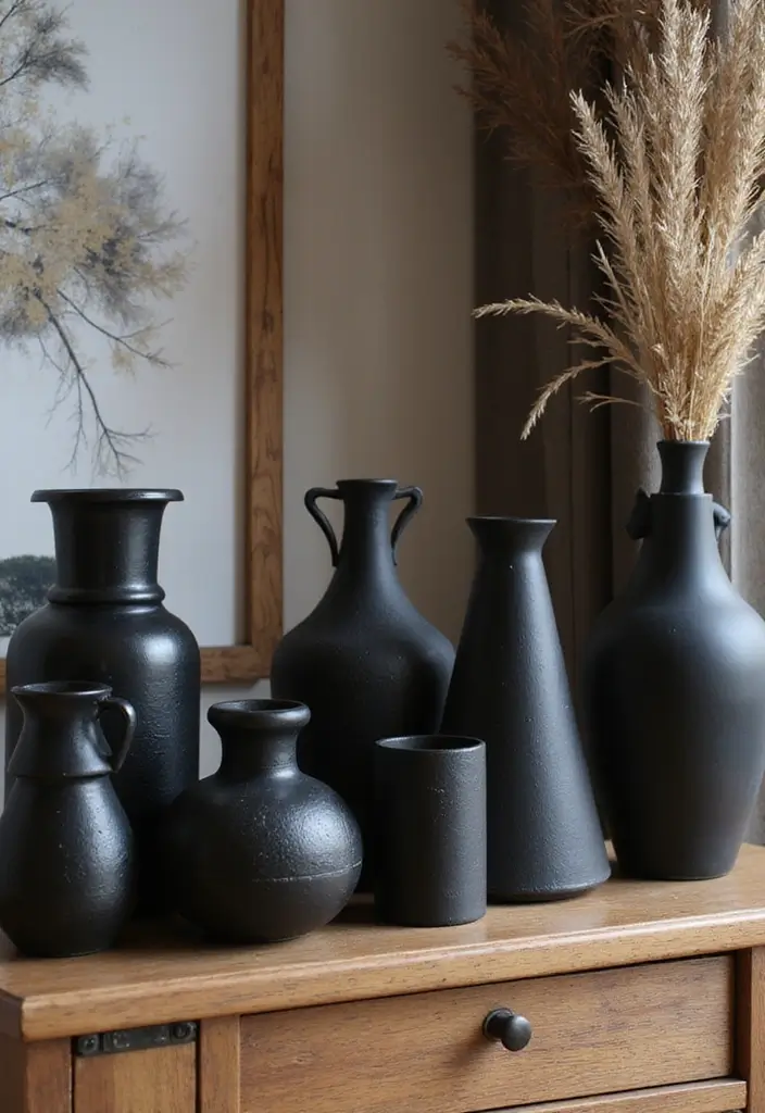 27 Black and Wood Living Room Decor Ideas That Feel Sleek and Cozy 57 27 Black and Wood Living Room Decor Ideas That Feel Sleek and Cozy - 11. Black Decorative Accents