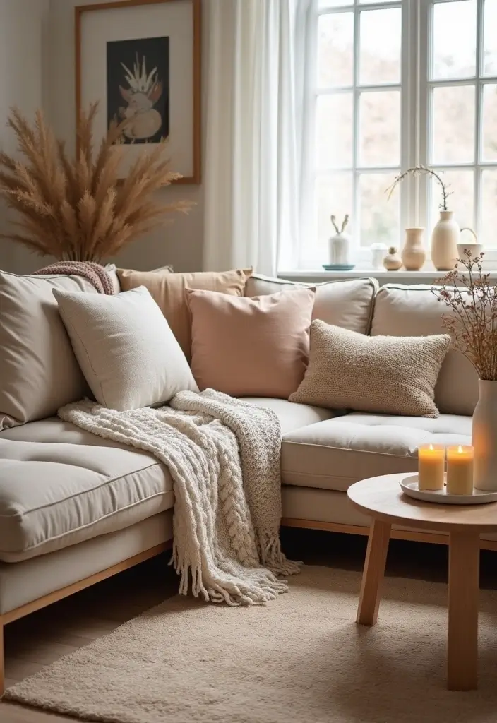 27 Brown Wood Living Room Decor Ideas That Feel Cozy and Balanced - 5. Cozy Home Accessories