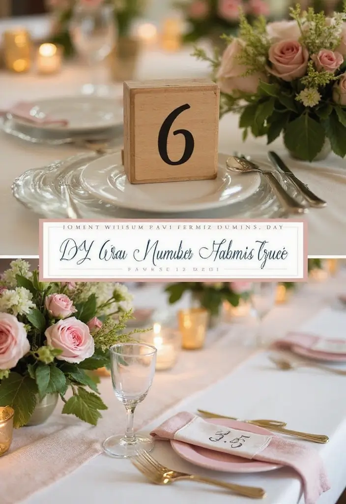 27 DIY Wood Block Craft Ideas for Rustic Home Decor 53 27 DIY Wood Block Craft Ideas for Rustic Home Decor - 21. Wood Block Table Numbers