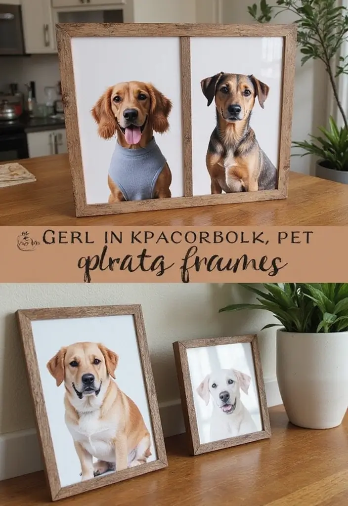 27 DIY Wood Block Craft Ideas for Rustic Home Decor 59 27 DIY Wood Block Craft Ideas for Rustic Home Decor - 27. Wood Block Pet Photo Frames