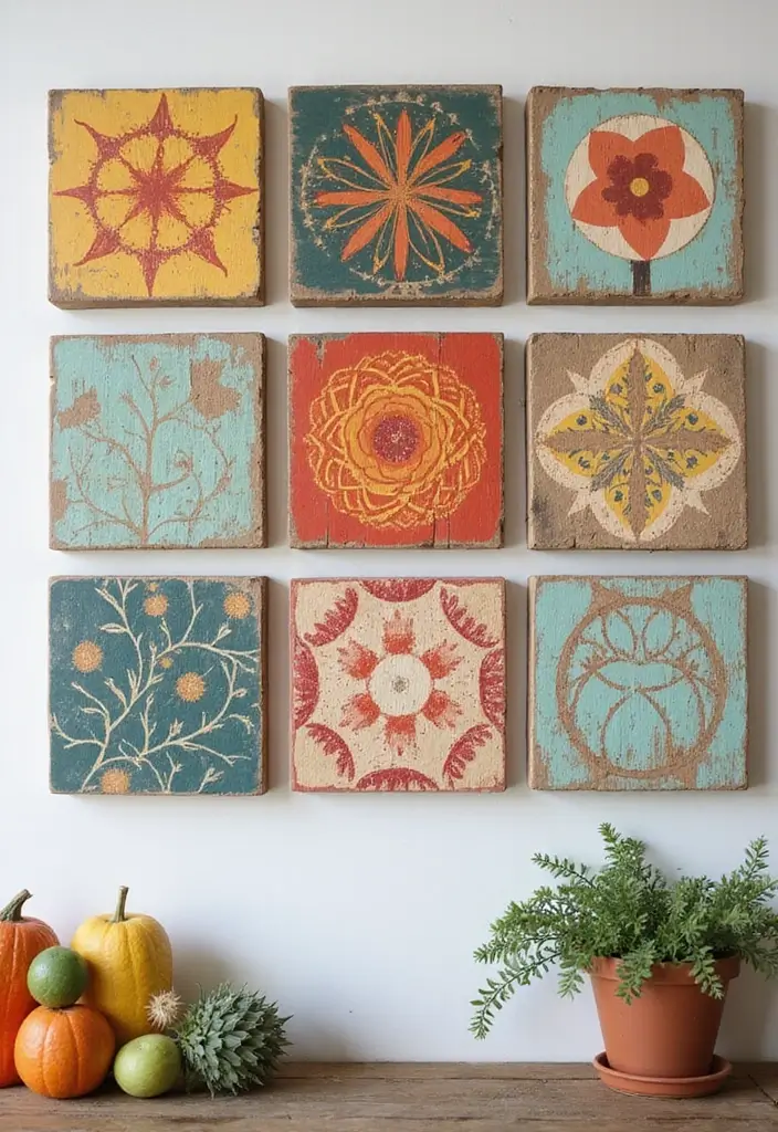 27 DIY Wood Block Craft Ideas for Rustic Home Decor 14 27 DIY Wood Block Craft Ideas for Rustic Home Decor - 6. Rustic Wood Block Wall Art