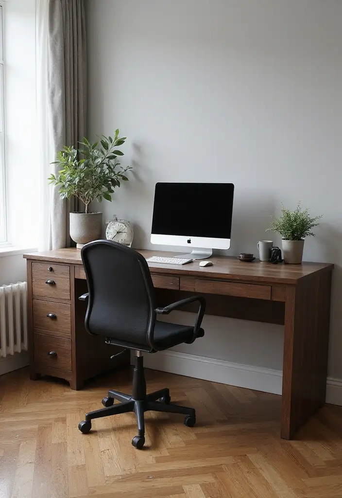 27 Dark Wood Desk Decor Ideas for a Stylish Home Office 75 27 Dark Wood Desk Decor Ideas for a Stylish Home Office - 25. Creative Desk Layouts